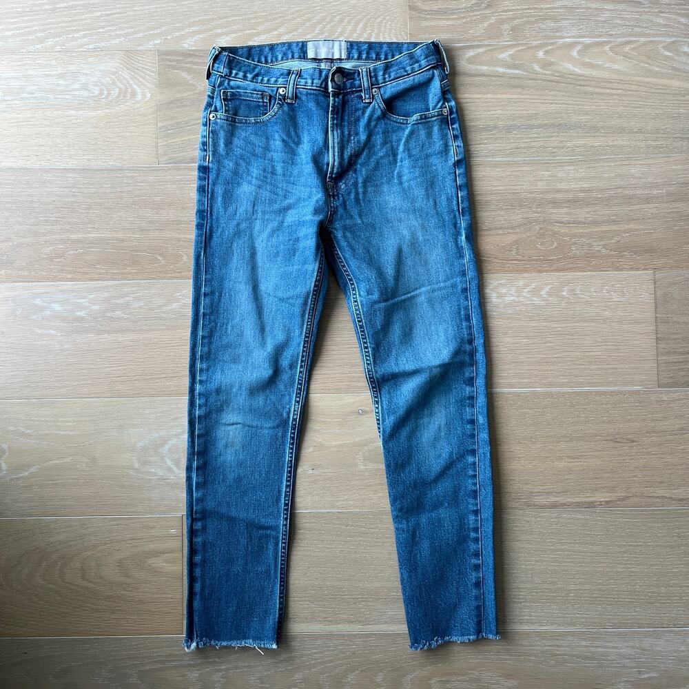 Everlane High Waisted Cropped Frayed Hem Jeans 26 Regular
